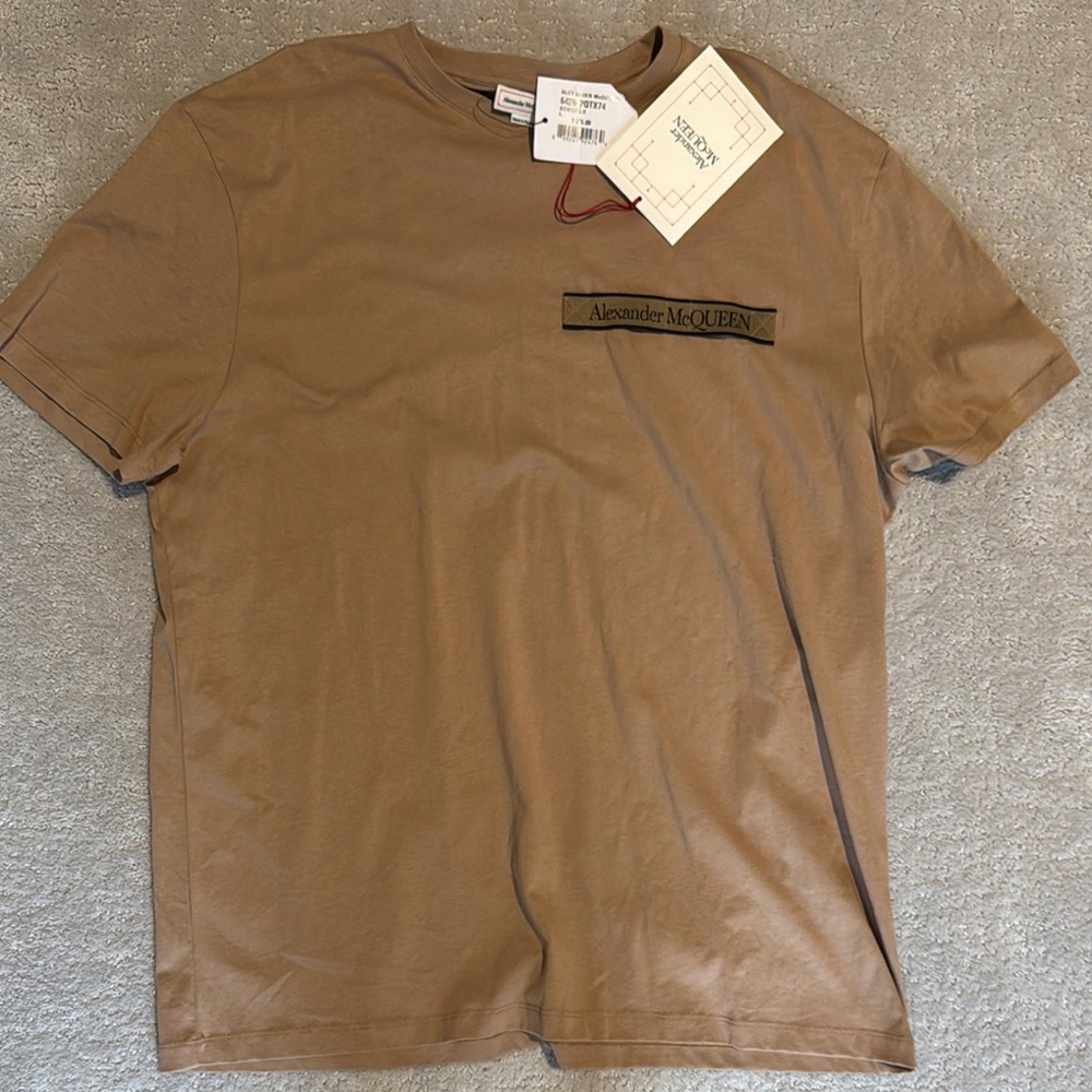 Alexander McQueen Brown Short Sleeve Tee